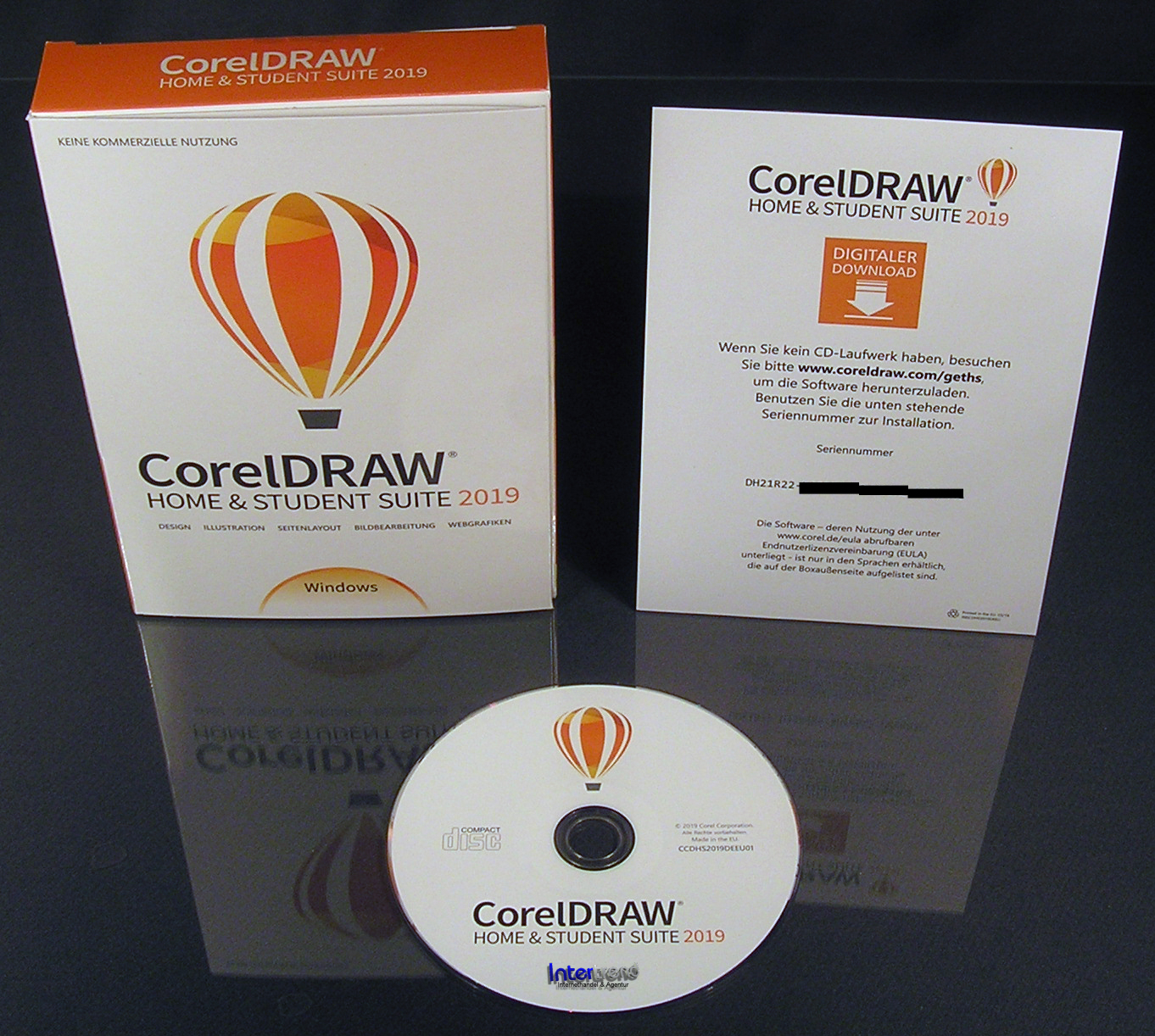 Corel Draw Home & Student Suite 2019 Vollversion Box + DVD, Lernvideos